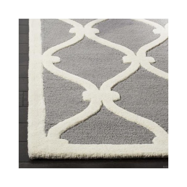 Safavieh Cambridge Hand Tufted Runner RugDark Grey & Ivory 2 ft.6 in. x 8 ft. - CAM710D-28