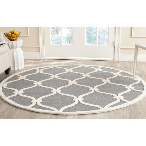 Safavieh Cambridge Hand Tufted Runner RugDark Grey & Ivory 2 ft.6 in. x 8 ft. - CAM710D-28