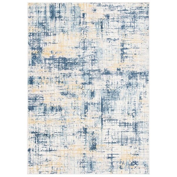 Safavieh 9 x 12 ft. Skyler 500 Global Rectangle Power Loomed Area Rug, Navy & Gold - SKY540M-9