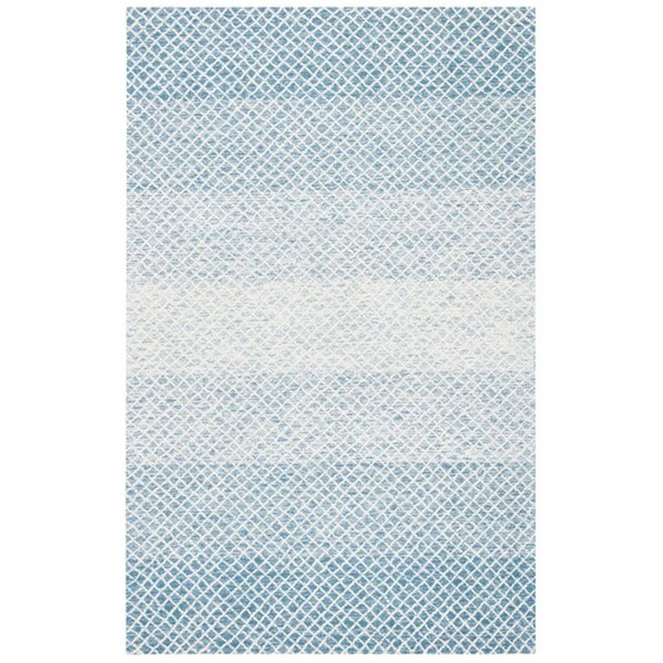 Safavieh 5 x 5 ft. Micro-Loop Contemporary Square Rug, Blue & Ivory - MLP353M-5SQ