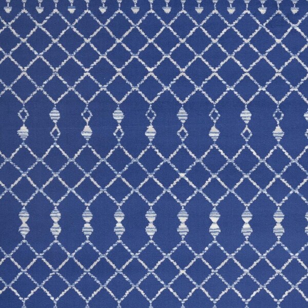 Homeroots 5 x 7 ft. Navy Blue & Ivory Berber Pattern Area Rug - 385830