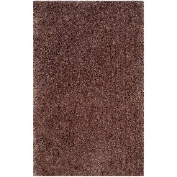 Safavieh 8 x 10 ft. Luxe Shag Hand Tufted Rug, Brown - Large Rectangle - SGX160D-8
