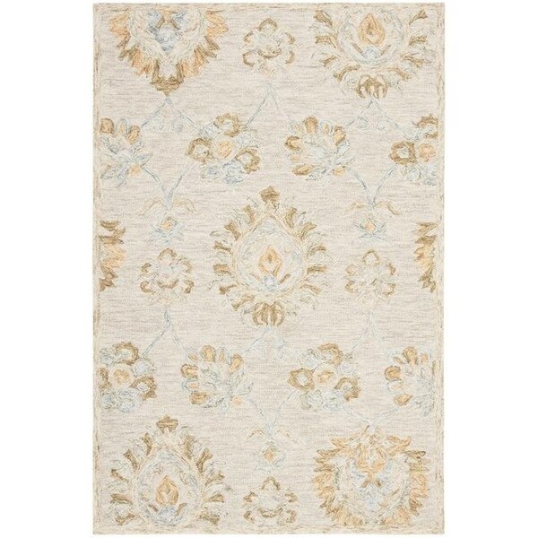 Safavieh Blossom Contemporary Rectangle Hand Tufted RugsBeige & Sage 4 x 6 ft. - BLM560B-4