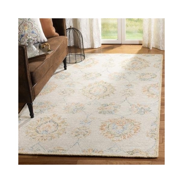 Safavieh Blossom Contemporary Rectangle Hand Tufted RugsBeige & Sage 4 x 6 ft. - BLM560B-4