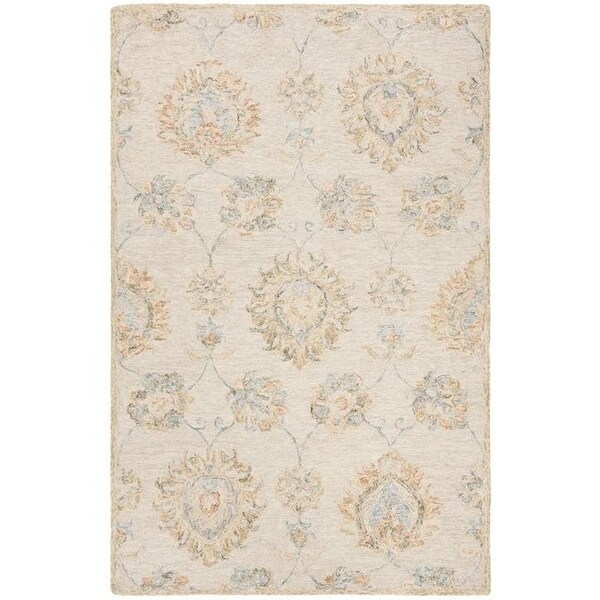 Safavieh Blossom Contemporary Rectangle Hand Tufted RugsBeige & Sage 4 x 6 ft. - BLM560B-4
