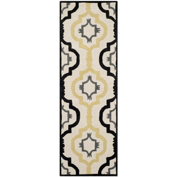 Safavieh Chatham Hand Tufted Rectangle Rug- Ivory - Multi- 2 ft. 3 in. x 9 ft. - CHT747A-29