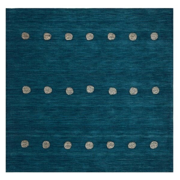 Safavieh 6 x 6 ft. Hand-Woven Himalaya Modern & Contemporary Wool Square RugBlue - HIM595M-6SQ