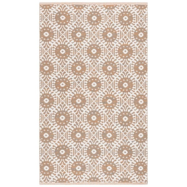 Safavieh 3 x 5 ft. Medium Rectangle Montauk Hand Woven RugOrange & Ivory - MTK612D-3