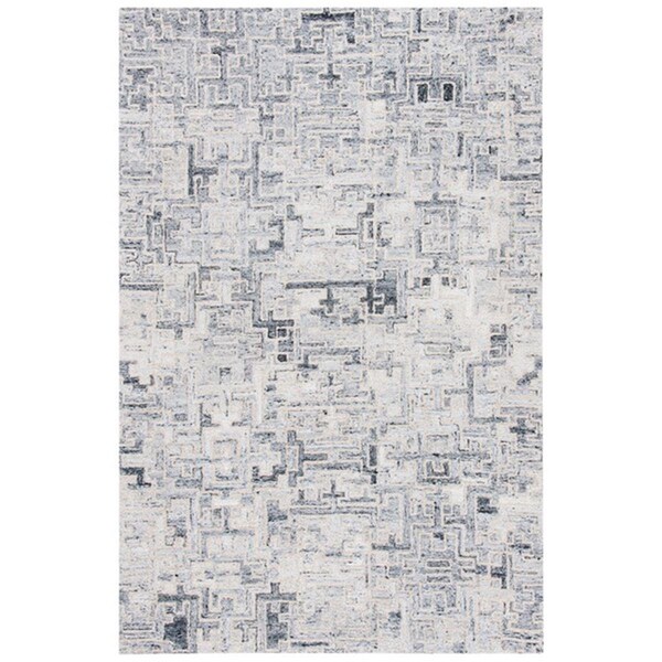 Safavieh 4 x 6 ft. Abstract Rectangle Area Rug, Ivory & Black - ABT142Z-4