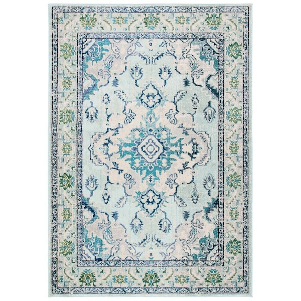 Safavieh 3 x 5 ft. Monaco Area Rug Light Blue & Ivory - MNC243K-3
