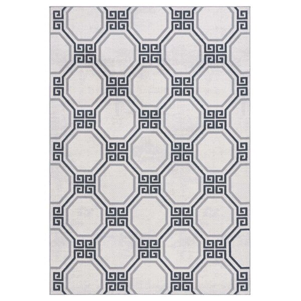 Safavieh 6 ft. 7 in. x 6 ft. 7 in. Odyssey Round Contemporary Round Rug; Ivory & Grey - ODY818A-7R