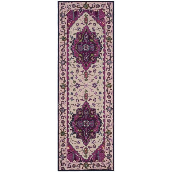 Safavieh 2 ft.-6 in. x 4 ft. Bellagio Hand Tufted Accent Area Rug, Ivory and Pink - BLG541A-24