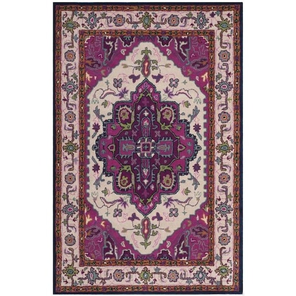 Safavieh 2 ft.-6 in. x 4 ft. Bellagio Hand Tufted Accent Area Rug, Ivory and Pink - BLG541A-24
