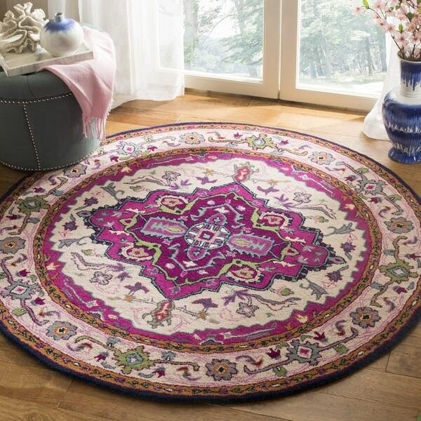 Safavieh 2 ft.-6 in. x 4 ft. Bellagio Hand Tufted Accent Area Rug, Ivory and Pink - BLG541A-24