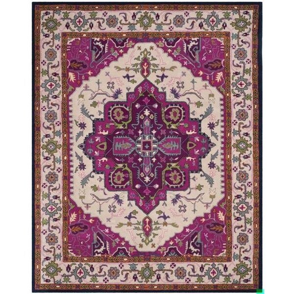 Safavieh 2 ft.-6 in. x 4 ft. Bellagio Hand Tufted Accent Area Rug, Ivory and Pink - BLG541A-24