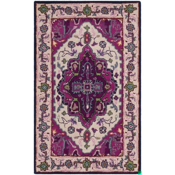 Safavieh 2 ft.-6 in. x 4 ft. Bellagio Hand Tufted Accent Area Rug, Ivory and Pink - BLG541A-24