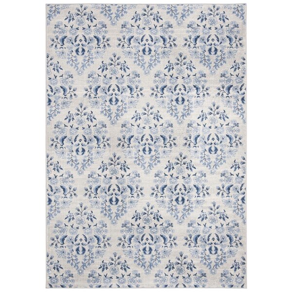 Safavieh 2 x 4 ft. Brentwood Power Loomed Accent Area Rug Cream & Blue - BNT856D-24