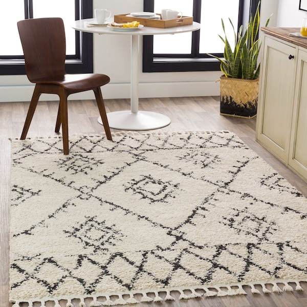 Livabliss Berber Shag BBE-2305 Area Rug , With Fringe - BBE2305-35