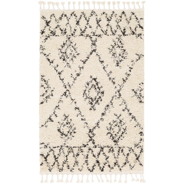 Livabliss Berber Shag BBE-2305 Area Rug , With Fringe - BBE2305-35