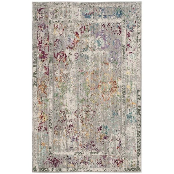 Safavieh 3 x 5 ft. Mystique Power Loomed Small Rectangle Area Rug, Grey and Multi - MYS923R-3