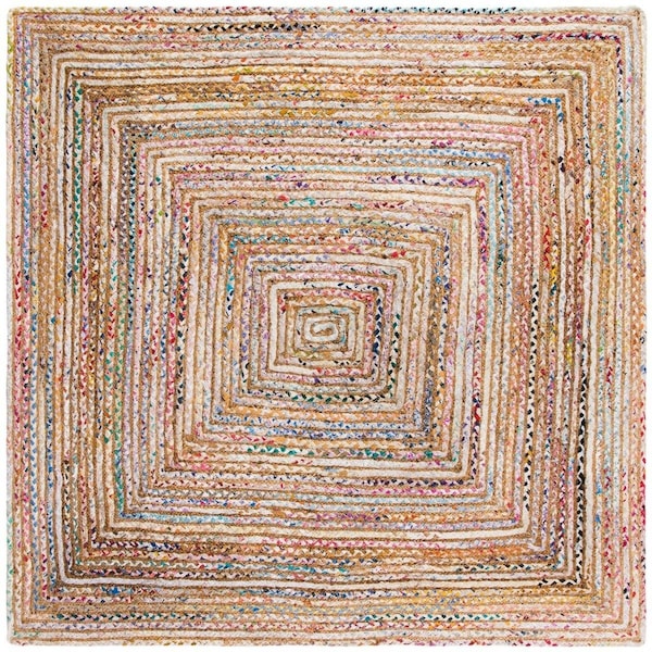 Safavieh 4 x 4 ft. Cape Cod Hand Loomed Square Area Rug Beige & Multi Color - CAP202B-4SQ