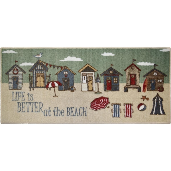 Mayberry Rug 20 x 44 in. Seaside Better at the Beach Area Rug - SEA5277 20X44