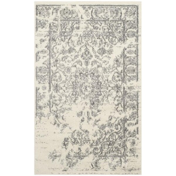 Safavieh Adirondack Power Loomed Rectangle Rug- Ivory - Silver- 4 x 6 ft. - ADR101B-4