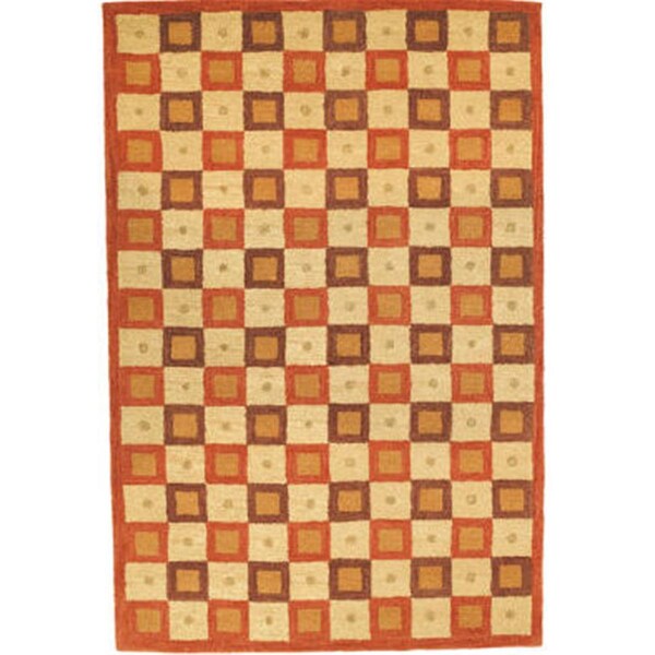 Safavieh Soho 8.5 ft. x 11.5 ft. Hand Tufted Rectangle Rug - Ivory-Rust - SO117A-9