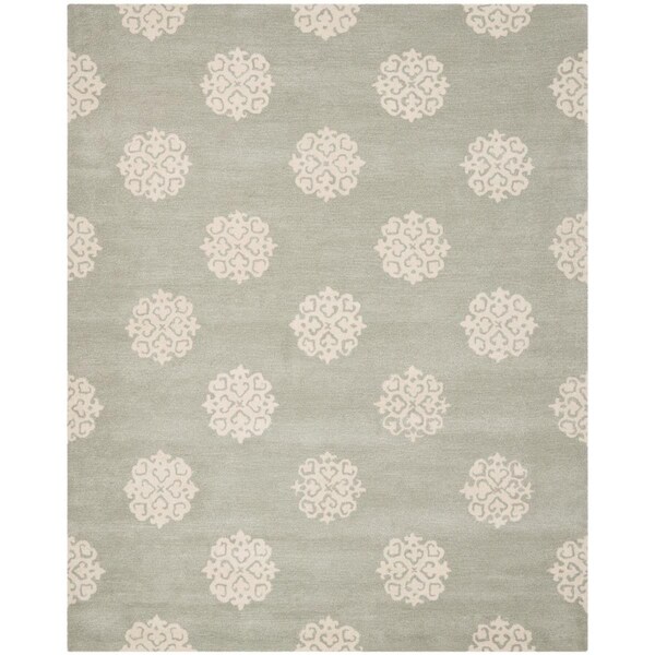 Safavieh 7 ft.-6 in. x 9 ft.-6 in. Soho Hand Tufted Large Rectangle Area Rug, Grey & Ivory - SOH724C-8