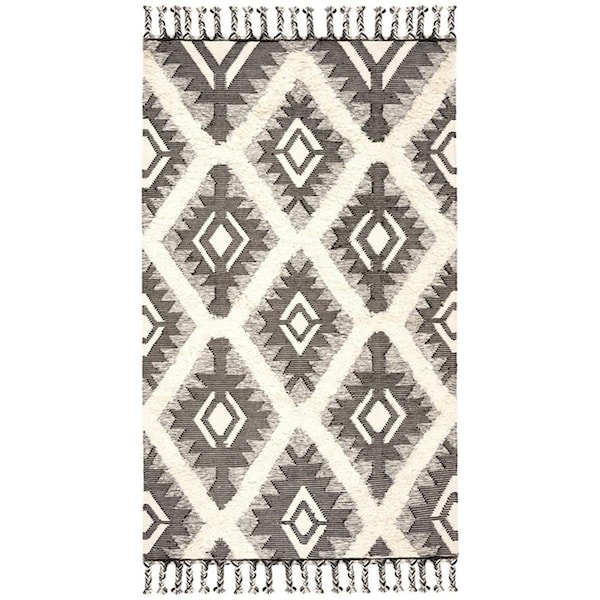 Safavieh Kenya 8 x 10 ft. Rectangle Area Rug Black & Ivory - KNY910H-8