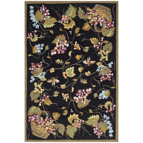 Safavieh Easy Care Small Rectangle Area Rug, Black and Multi - 4 x 6 ft. - EZC731A-4