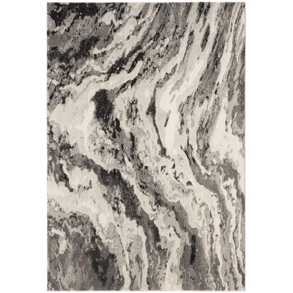 Safavieh 3 x 5 ft. Evoke Rectangle Power Loomed Rug Ivory & Grey - EVK285F-3