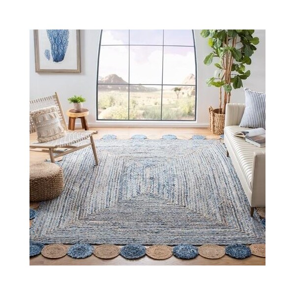 Safavieh 2 ft.-3 in. x 8 ft. Cape Cod Hand Woven Runner RugBlue & Beige - CAP201C-28