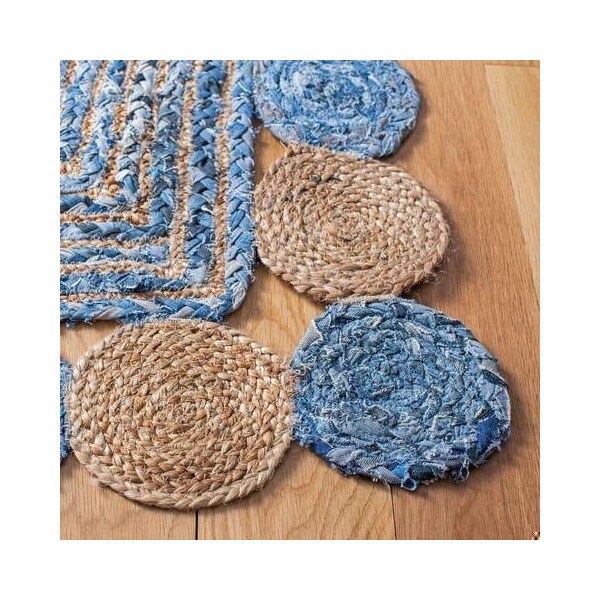 Safavieh 2 ft.-3 in. x 8 ft. Cape Cod Hand Woven Runner RugBlue & Beige - CAP201C-28