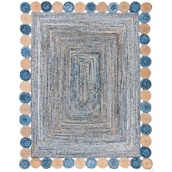 Safavieh 2 ft.-3 in. x 8 ft. Cape Cod Hand Woven Runner RugBlue & Beige - CAP201C-28