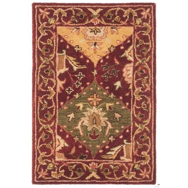 Safavieh 2 ft.-3 in. x 8 ft. Runner Traditional Antiquity- Wine Hand Tufted Rug - AT57B-28