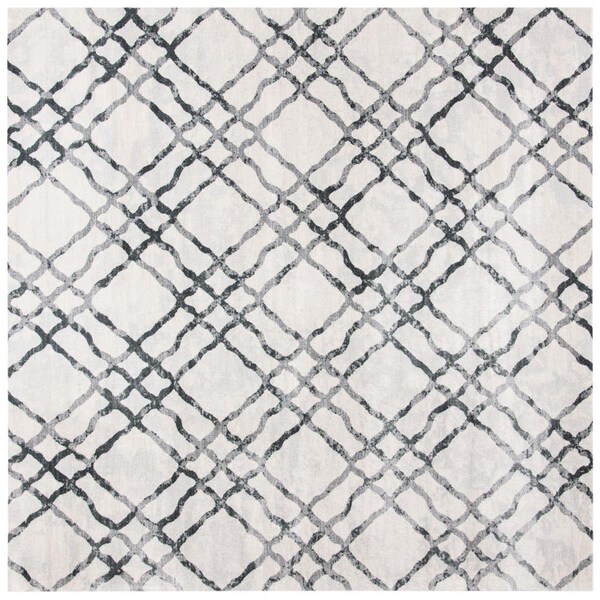 Safavieh 6 ft. 7 in. x 6 ft. 7 in. Isabella Round Power Loomed RugIvory & Grey - ISA957B-7R