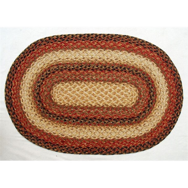 Homespice Decor Russet Hudson Jute Braided Rugs - Oval - 502049
