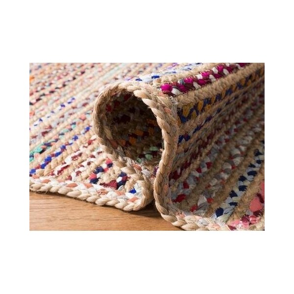 Safavieh 6 x 6 ft. BohemianCape Cod Hand Woven Area RugNatural & Multi - CAP251A-6SQ