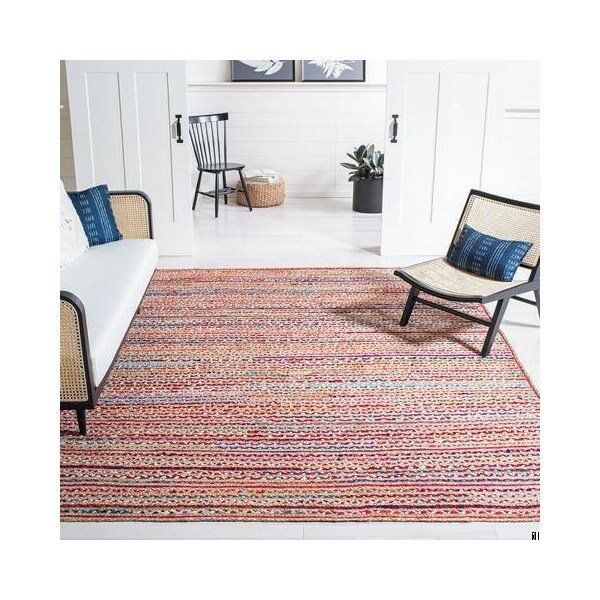 Safavieh 6 x 6 ft. BohemianCape Cod Hand Woven Area RugNatural & Multi - CAP251A-6SQ