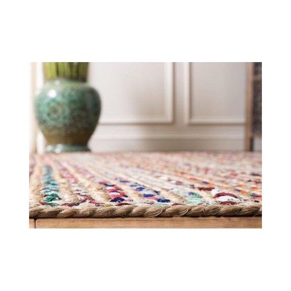 Safavieh 6 x 6 ft. BohemianCape Cod Hand Woven Area RugNatural & Multi - CAP251A-6SQ