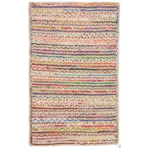 Safavieh 6 x 6 ft. BohemianCape Cod Hand Woven Area RugNatural & Multi - CAP251A-6SQ