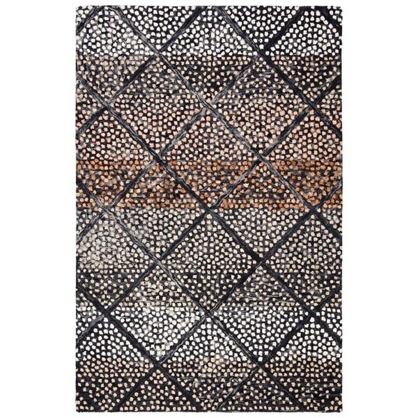 Safavieh 6 x 6 ft. Trace Hand Tufted & Transitional Square RugNavy & Ivory - TRC513N-6SQ