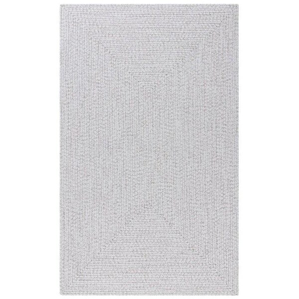Safavieh 4 x 6 ft. Braided Contemporary Oval Hand Woven Area Rug, Silver & Grey - BRD315F-4OV