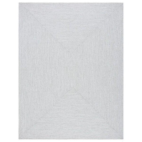 Safavieh 4 x 6 ft. Braided Contemporary Oval Hand Woven Area Rug, Silver & Grey - BRD315F-4OV