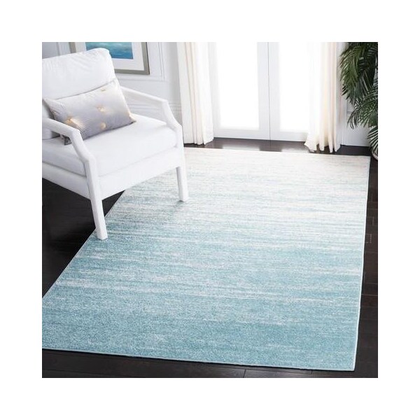 Safavieh 6 ft.-7 in. x 6 ft.-7 in. Adirondack Square Area Rug in Aqua & Ivory - ADR113J-7SQ