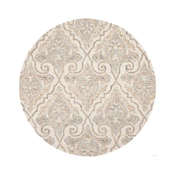 Safavieh Aubusson Contemporary Rectangle Hand Tufted RugsIvory & Green 5 x 8 ft. - AUB103A-5