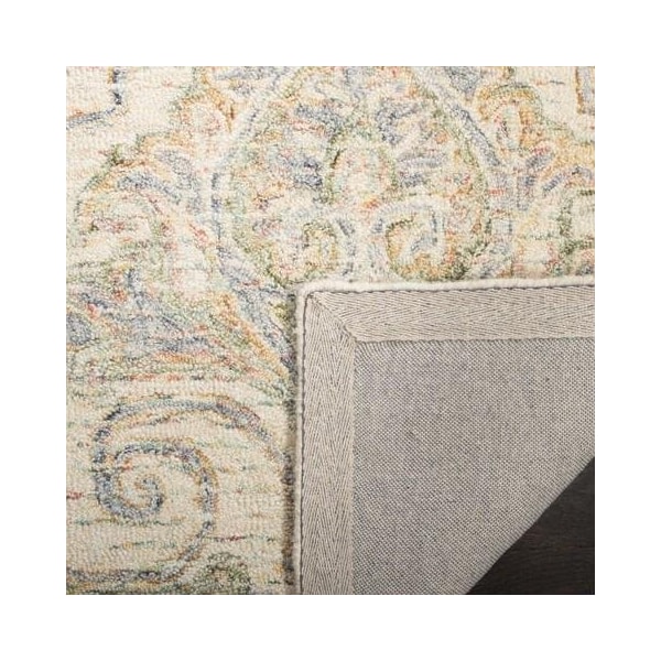 Safavieh Aubusson Contemporary Rectangle Hand Tufted RugsIvory & Green 5 x 8 ft. - AUB103A-5