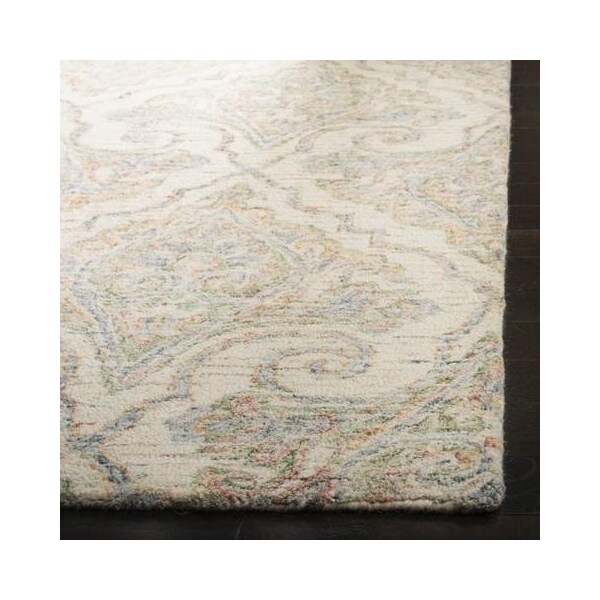 Safavieh Aubusson Contemporary Rectangle Hand Tufted RugsIvory & Green 5 x 8 ft. - AUB103A-5