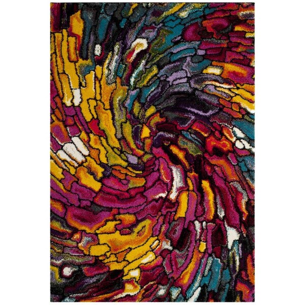 Safavieh Fiesta Shag Small Rectangle Area Rug, Multicolor - 4 x 6 ft. - FSG373M-4